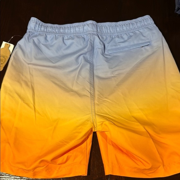 Saks Fifth Avenue Blue and Orange Swim Trunks - Picture 4 of 4